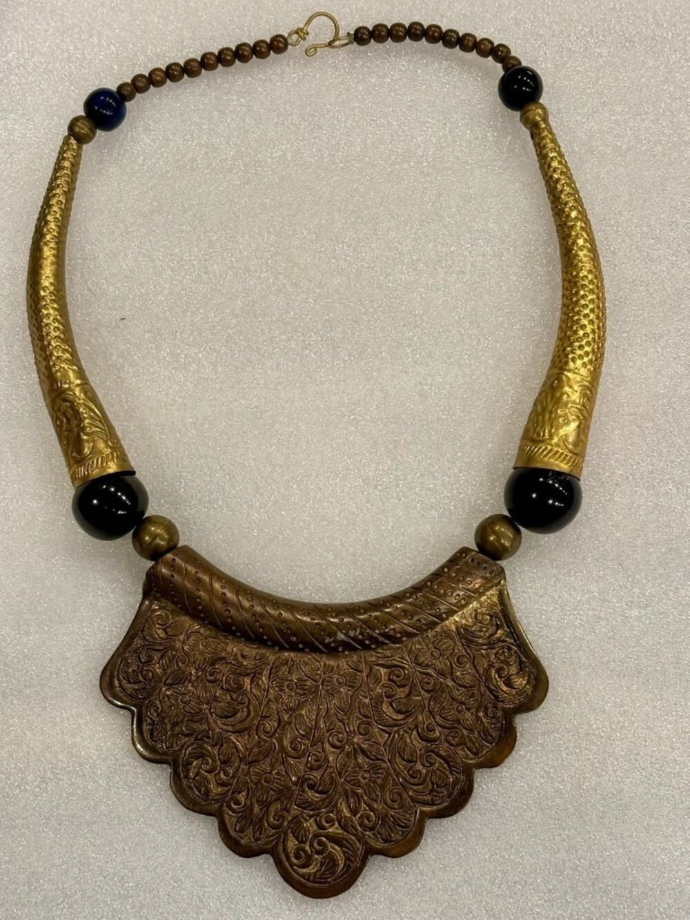1970s Artisan Copper Brass Handcrafted Statement Collar